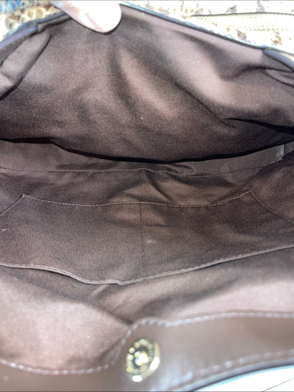Coach A2079-2313 Hallie Signature Canvas Shoulder Tote Chalk Multi Snake Trim - Picture 8 of 10